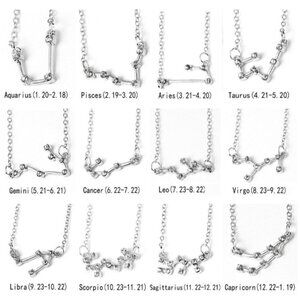 Zodiac Constellations Necklace by Golden Threads …
